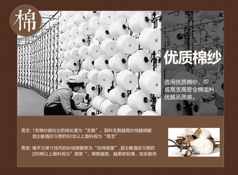 優質棉紗，優越品質感